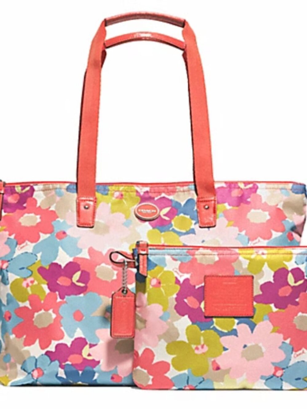 Coach Floral Nylon Packable Weekend Bag (F77572) NWT